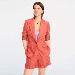 J Crew Willa blazer in linen-cupro blend
